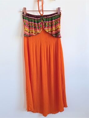 Shoreline Swimsuit Cover-Up Boho Halter Dress